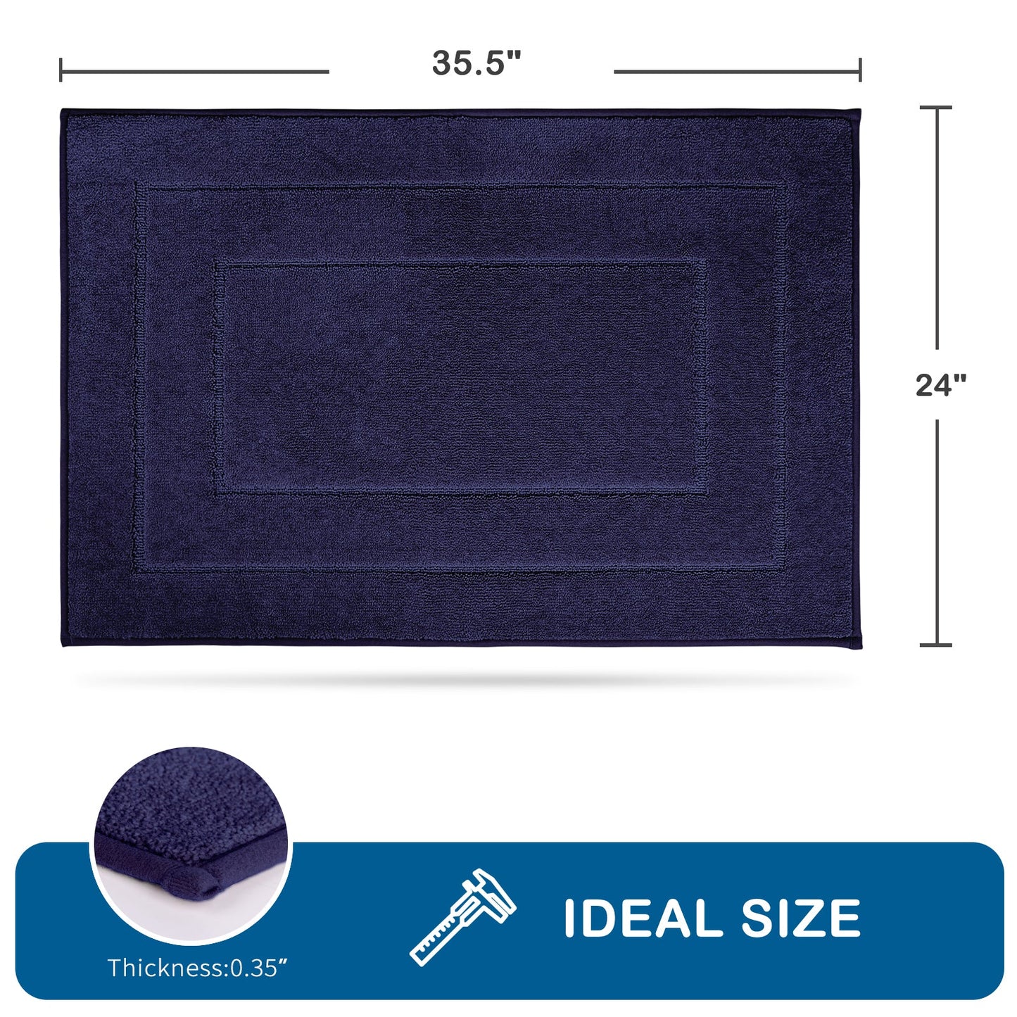 PURRUGS Machine Washable Kitchen Rug, Non-Slip/Skid Kitchen Runner Rug & Floor Mats, Super Absorbent Soft Standing Mats for Kitchen, Sink & Laundry