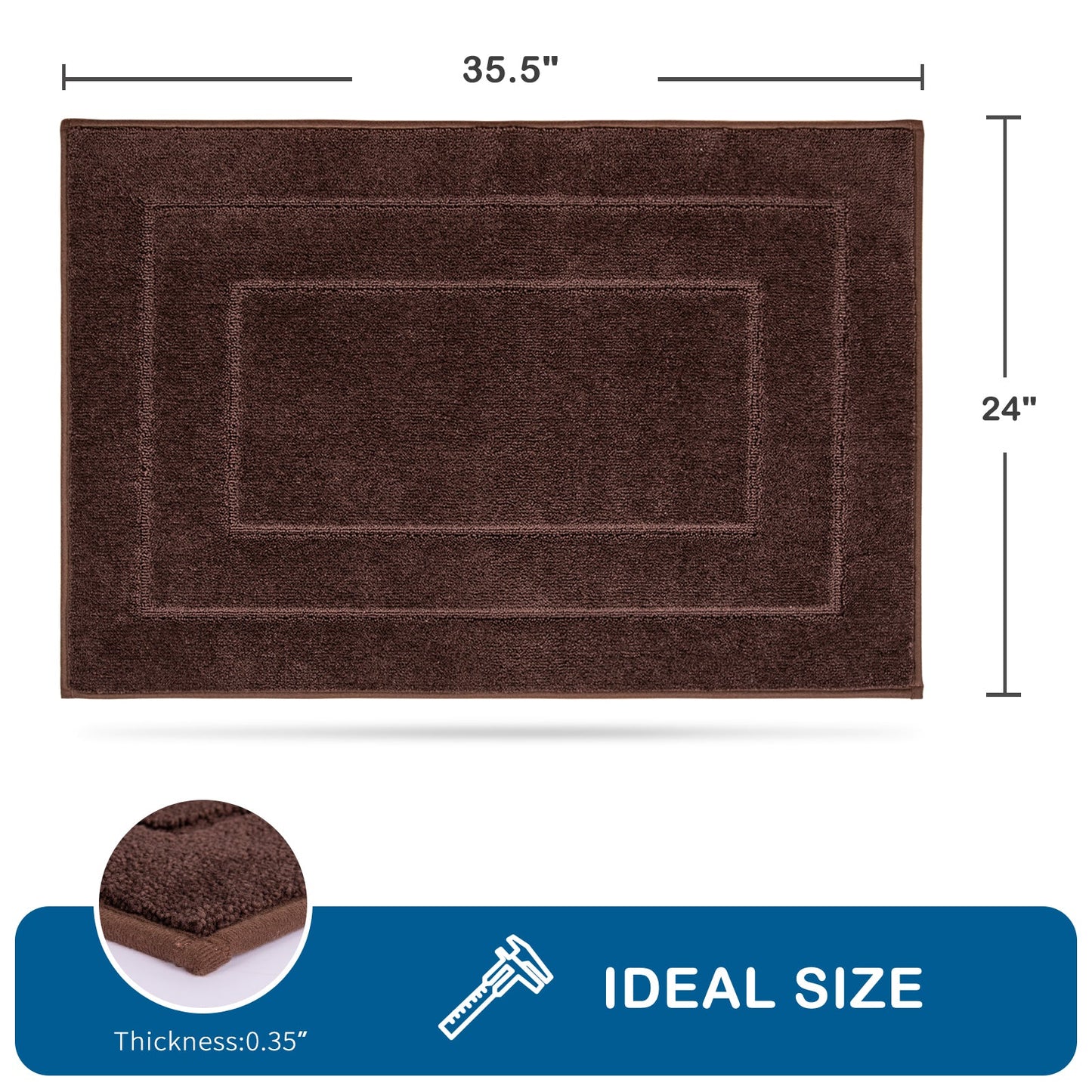 PURRUGS Machine Washable Kitchen Rug, Non-Slip/Skid Kitchen Runner Rug & Floor Mats, Super Absorbent Soft Standing Mats for Kitchen, Sink & Laundry