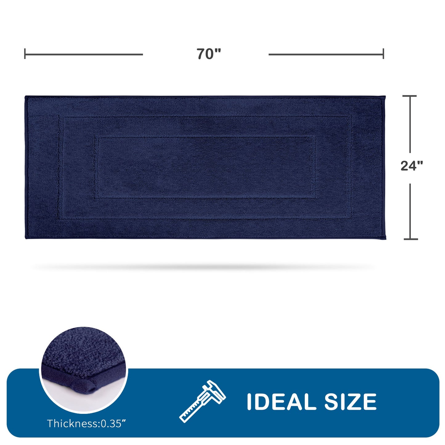 PURRUGS Machine Washable Kitchen Rug, Non-Slip/Skid Kitchen Runner Rug & Floor Mats, Super Absorbent Soft Standing Mats for Kitchen, Sink & Laundry