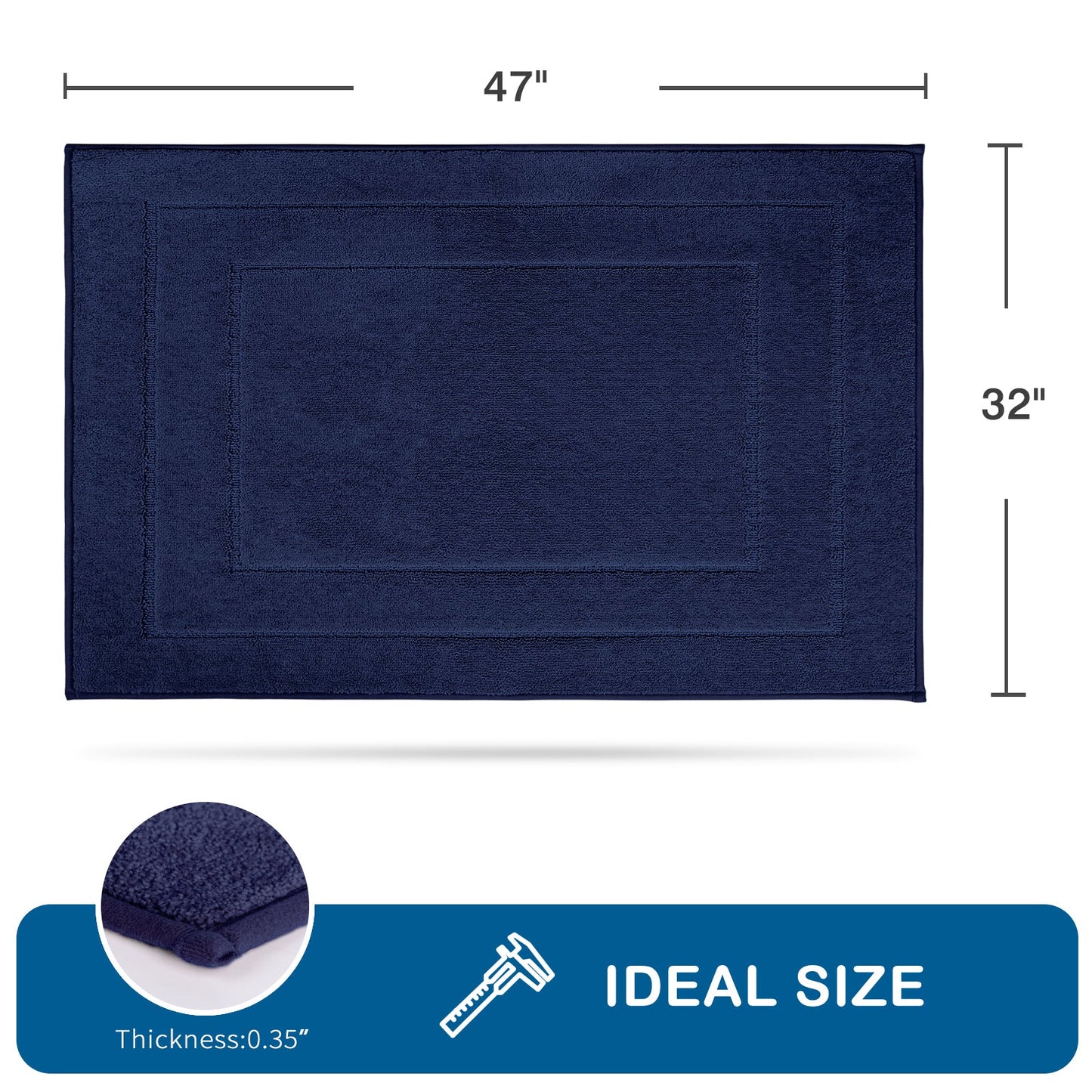 PURRUGS Machine Washable Kitchen Rug, Non-Slip/Skid Kitchen Runner Rug & Floor Mats, Super Absorbent Soft Standing Mats for Kitchen, Sink & Laundry