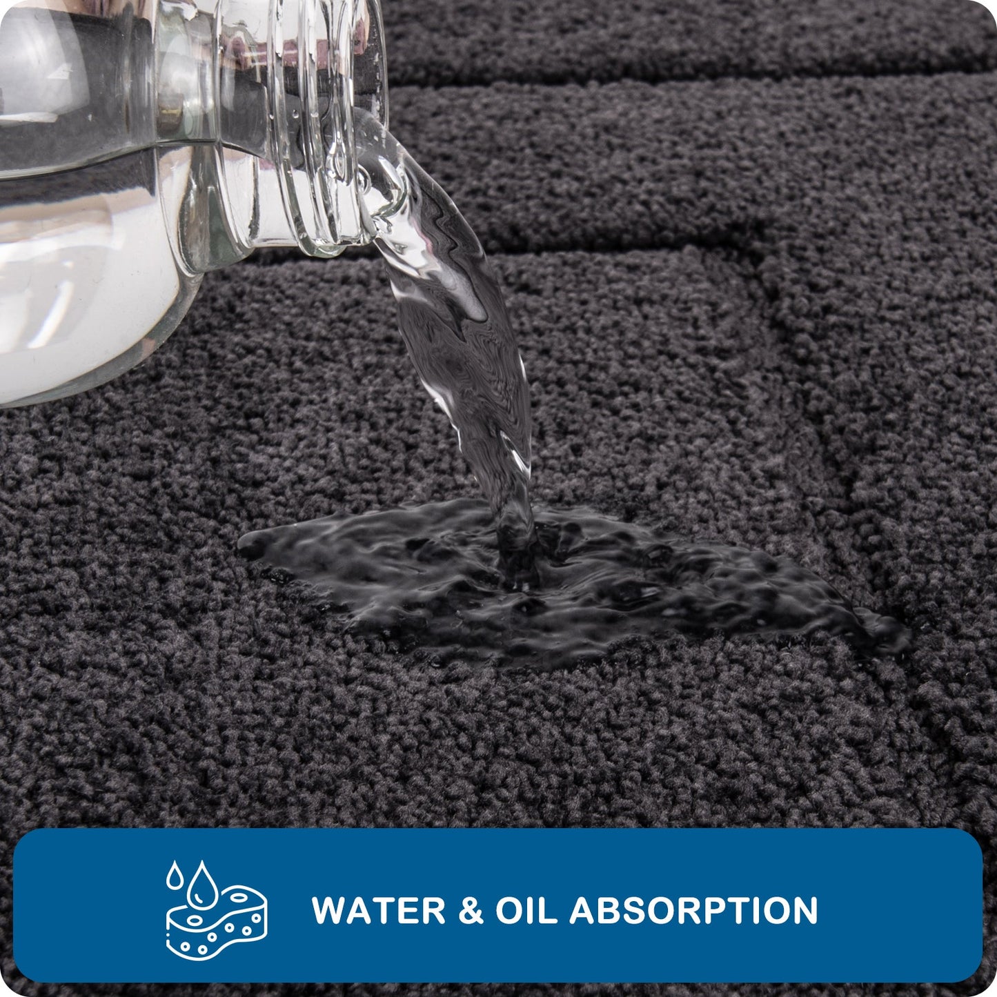 PURRUGS Machine Washable Kitchen Rug, Non-Slip/Skid Kitchen Runner Rug & Floor Mats, Super Absorbent Soft Standing Mats for Kitchen, Sink & Laundry