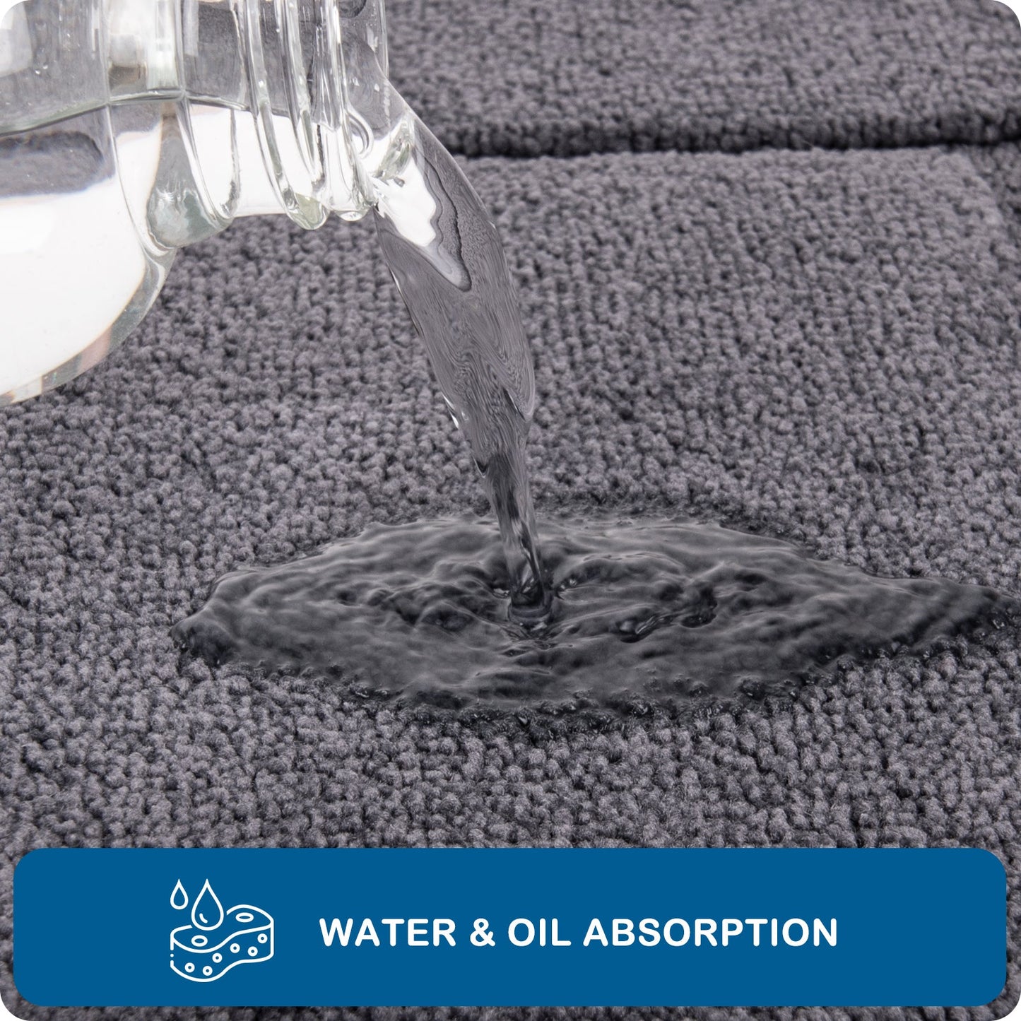 PURRUGS Machine Washable Kitchen Rug, Non-Slip/Skid Kitchen Runner Rug & Floor Mats, Super Absorbent Soft Standing Mats for Kitchen, Sink & Laundry