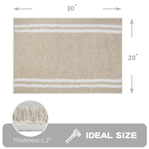 PURRUGS Non-Slip Bathroom Rug - Super Absorbent & Quick Dry Shaggy Microfiber Bath Mat, Machine Washable Plush Throw Rug for Bathtub, Shower and Sink