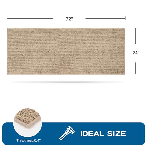 PURRUGS Machine Washable Kitchen Rug, Non-Slip/Skid Kitchen Runner Rugs & Floor Mats, Super Absorbent Soft Area Rugs for Sink, Kitchen & Laundry