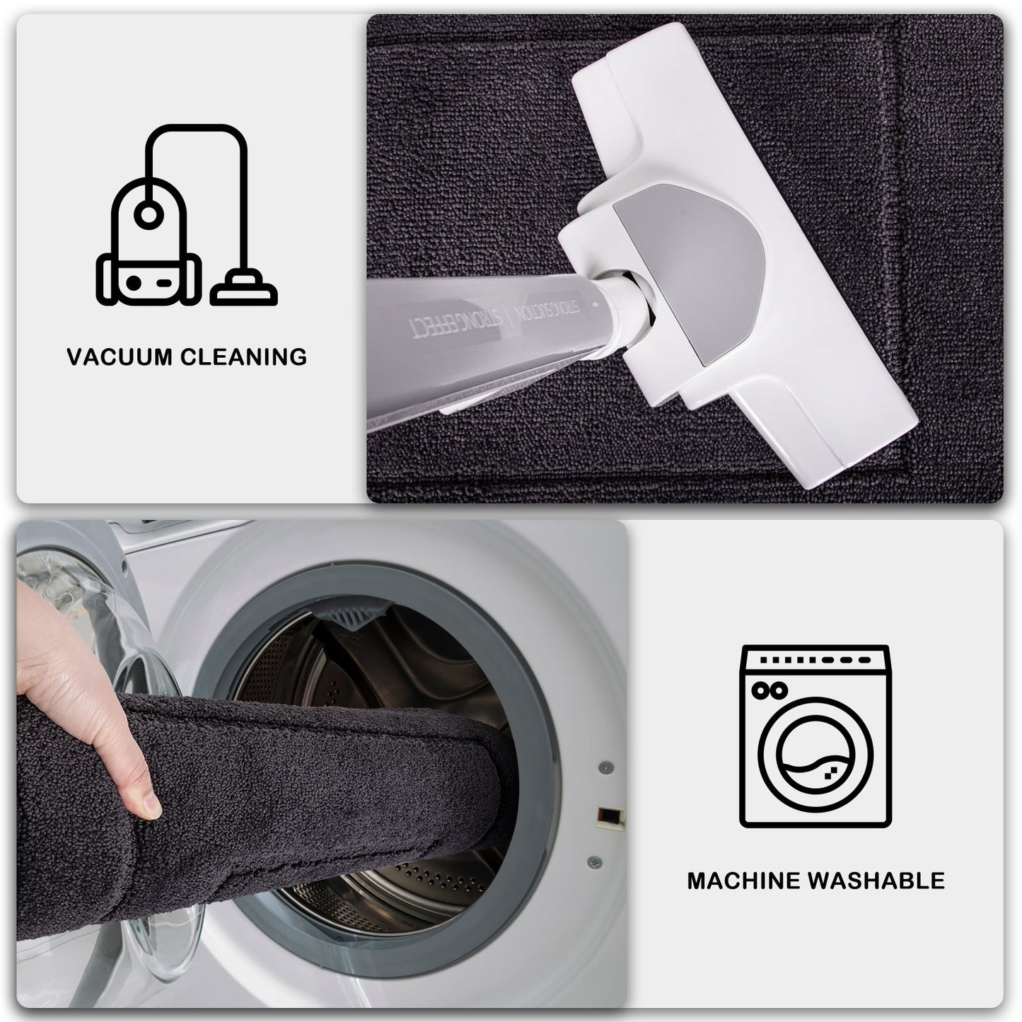 PURRUGS Machine Washable Kitchen Rug, Non-Slip/Skid Kitchen Runner Rug & Floor Mats, Super Absorbent Soft Standing Mats for Kitchen, Sink & Laundry