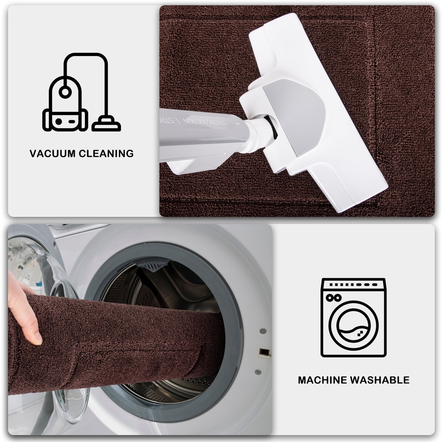 PURRUGS Machine Washable Kitchen Rug, Non-Slip/Skid Kitchen Runner Rug & Floor Mats, Super Absorbent Soft Standing Mats for Kitchen, Sink & Laundry