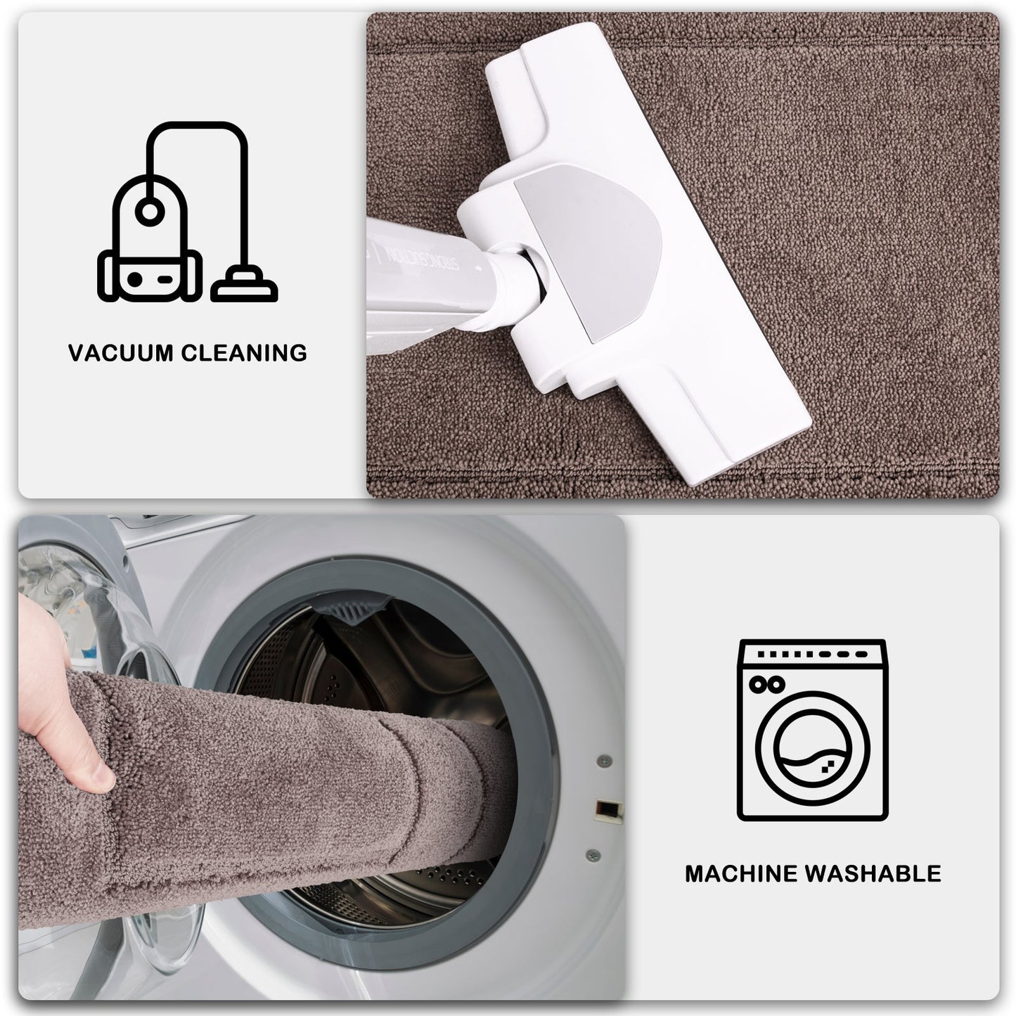 PURRUGS Machine Washable Kitchen Rug, Non-Slip/Skid Kitchen Runner Rug & Floor Mats, Super Absorbent Soft Standing Mats for Kitchen, Sink & Laundry