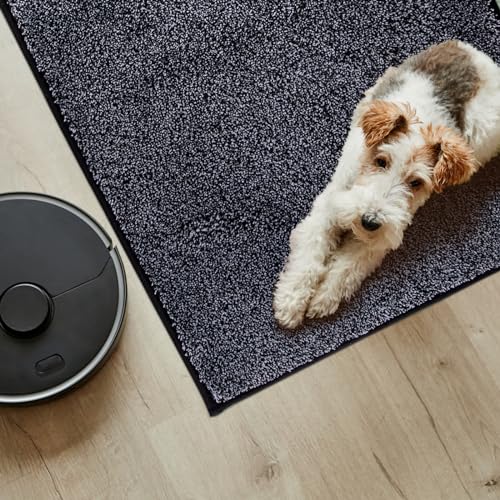 PURRUGS Dirt Trapper Door Mat, Non-Slip Machine Washable Entry Rug, Shoe Scraper, Dog Door Mat, Super Absorbent Welcome Mat for Front & Back Door, Muddy Shoes & Paws