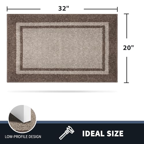 PURRUGS Dirt Trapper Door Mat, Non-Slip/Skid Machine Washable Entryway Rug, Shoes Scraper, Area Rug, Super Absorbent Welcome Mat for Muddy Wet Shoes and Paws