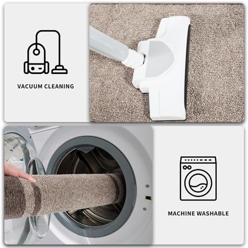 PURRUGS Dirt Trapper Door Mat, Non-Slip/Skid Machine Washable Entryway Rug, Shoes Scraper, Area Rug, Super Absorbent Welcome Mat for Muddy Wet Shoes and Paws