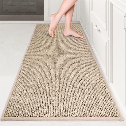 PURRUGS Machine Washable Kitchen Rug, Non-Slip/Skid Kitchen Runner Rugs & Floor Mats, Super Absorbent Soft Area Rugs for Sink, Kitchen & Laundry