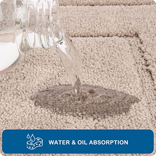 PURRUGS Machine Washable Kitchen Rug, Non-Slip/Skid Kitchen Runner Rug & Floor Mats, Super Absorbent Soft Standing Mats for Kitchen, Sink & Laundry