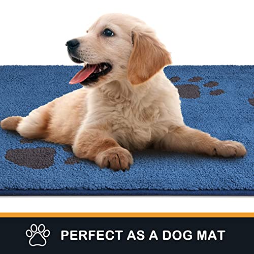 PURRUGS Dirt Trapper Door mat, Non-Skid/Slip Machine Washable Entrance Rug, Shoes Scraper, Dog Door Mat, Super Absorbent Floor mat for Muddy Wet Shoes and Paws