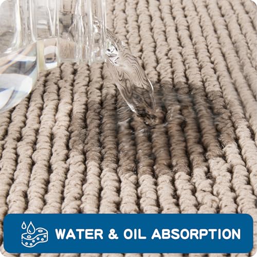 PURRUGS Machine Washable Kitchen Rug, Non-Slip/Skid Kitchen Runner Rugs & Floor Mats, Super Absorbent Soft Area Rugs for Sink, Kitchen & Laundry