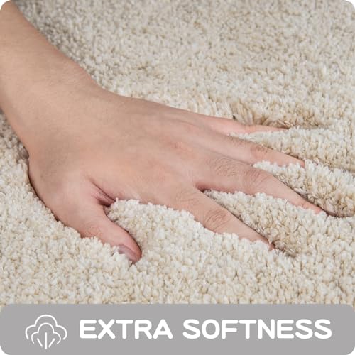 PURRUGS Non-Slip Bathroom Rug - Super Absorbent & Quick Dry Shaggy Microfiber Bath Mat, Machine Washable Plush Throw Rug for Bathtub, Shower and Sink