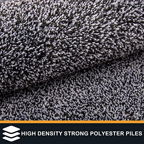 PURRUGS Dirt Trapper Door Mat, Non-Slip Machine Washable Entry Rug, Shoe Scraper, Dog Door Mat, Super Absorbent Welcome Mat for Front & Back Door, Muddy Shoes & Paws