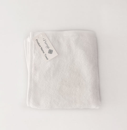Purrugs Ultra-Soft 100% Cotton Face Towel – Highly Absorbent, Quick-Dry, Lightweight, and Durable – Perfect for Everyday Use, Travel, or Gym (White)