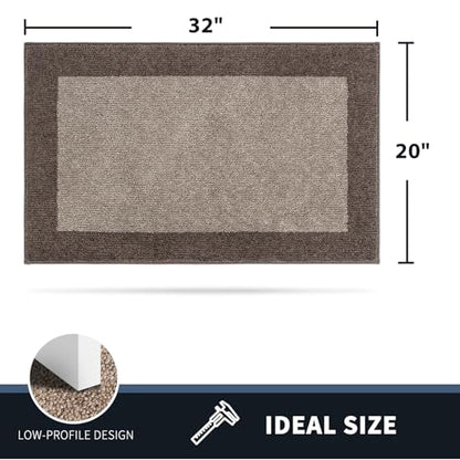 PURRUGS Dirt Trapper Door Mat, Non-Slip/Skid Machine Washable Entryway Rug, Shoes Scraper, Throw Rug, Super Absorbent Area Rug for Muddy Wet Shoes and Paws